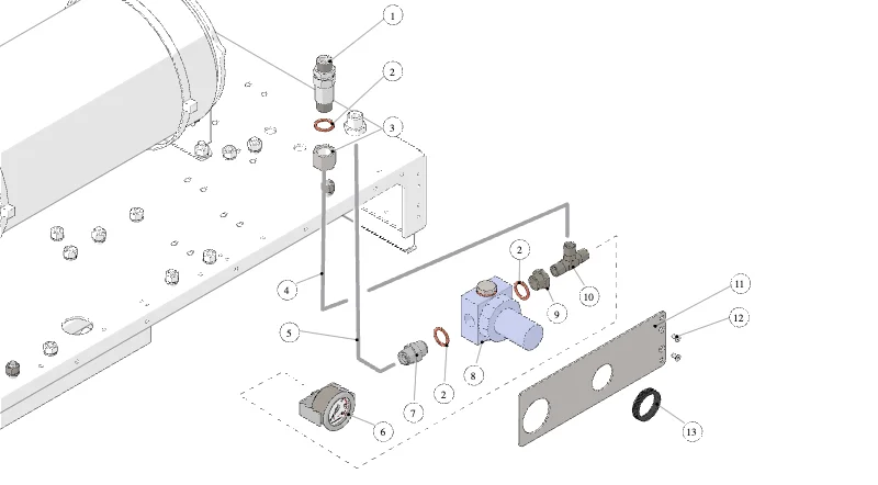 La Marzocco Leva – 31 – Hydraulic Assembly (exploded view)
