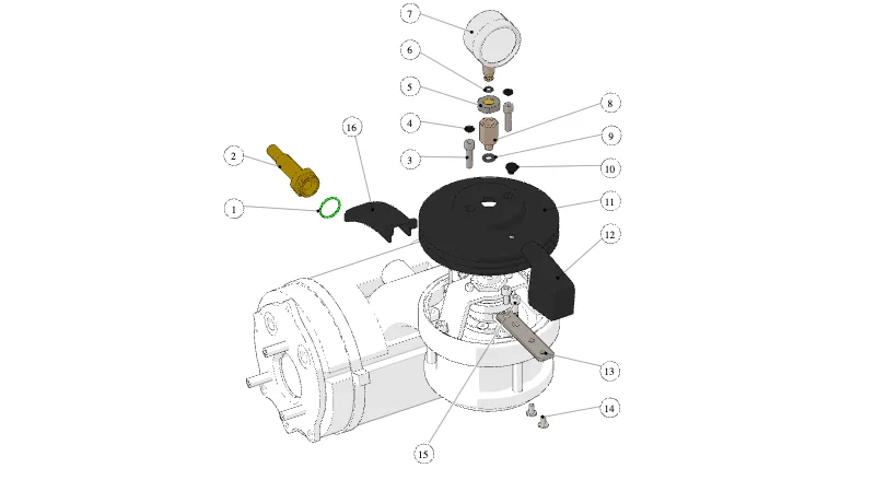 La Marzocco Shot Brewer – 33 – Kaffeeboiler – MP (Explosionszeichnung)