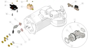 Explosionszeichnung GB5 X-S · 33 – Kaffeeboiler – X Version