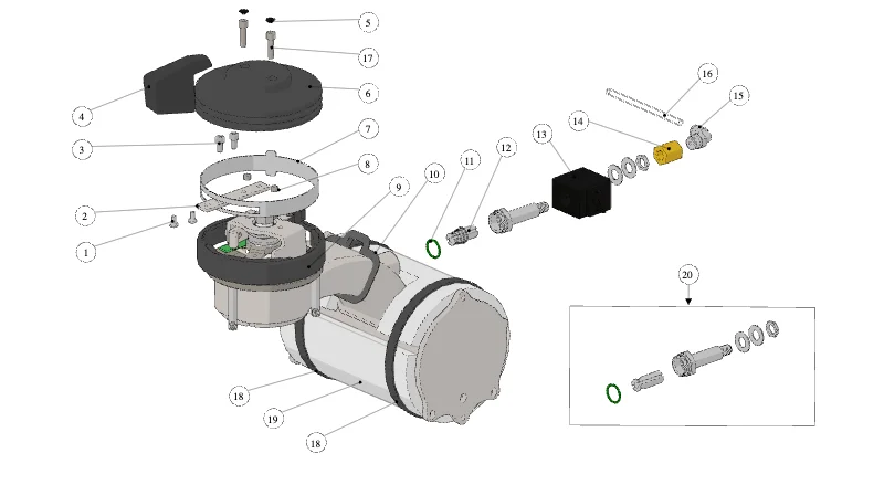 La Marzocco Strada EE – 35 – Coffee Boiler (exploded view)