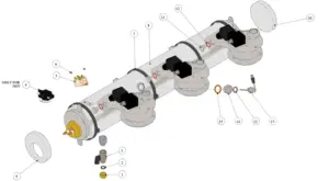 Explosionszeichnung GB5 X-S · 35 – Kaffeeboiler – S-Version
