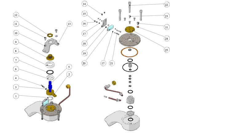 La Marzocco Linea-FB70 – 35 – Kaffeeboiler – MP (Explosionszeichnung)