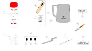 Explosionszeichnung Linea Mini R · 37 – Schläuche und Zubehör