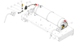 Explosionszeichnung Leva · 37 – Hydraulik – X- und 90-Version