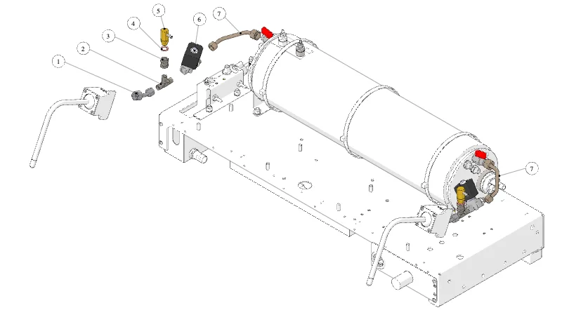 La Marzocco Leva – 37 – Hydraulic Assembly – X and 90 Vers (exploded view)