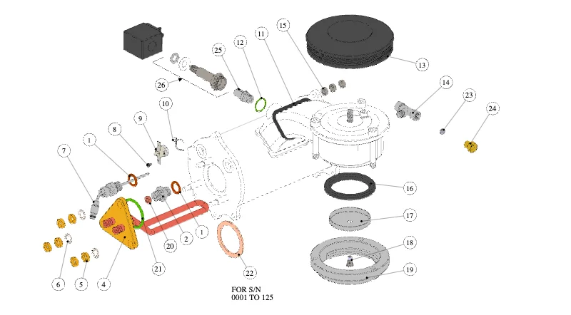 La Marzocco GS3 – 41 – Coffee Boiler Assembly – AV (exploded view)