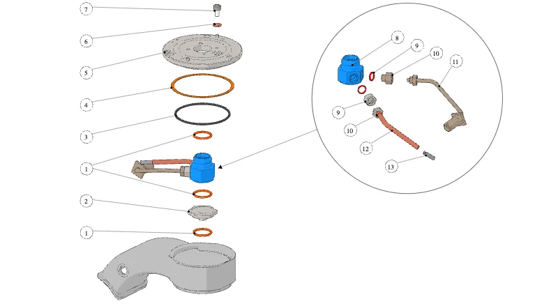 La Marzocco Linea PB – 41 – Coffee Boiler – MP (exploded view)