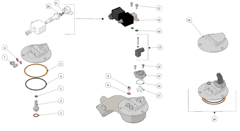 La Marzocco GB5 X-S – 41 – Coffee Group Assembly- Group Cap (exploded view)