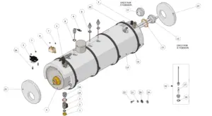 Explosionszeichnung GB5 X-S · 43 – Dampfboiler
