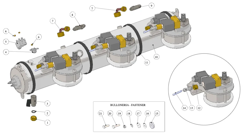 La Marzocco Linea PB – 45 – Coffee Boiler Assembly (exploded view)