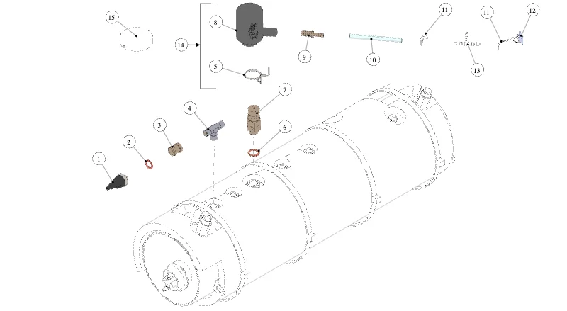 La Marzocco GB5 X-S – 45 – Steam Boiler (exploded view)