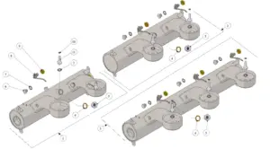 Exploded view Linea PB · 47 – Coffee Boiler Assembly