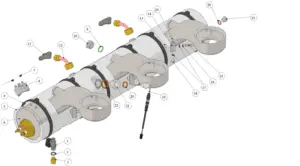 Explosionszeichnung Leva · 49 – Kaffeeboiler – S-Version
