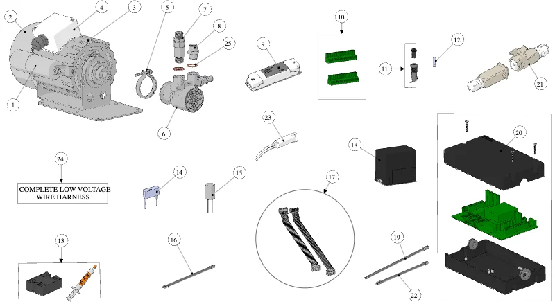 La Marzocco Strada EE – 51 – Electrical System and Pump (exploded view)