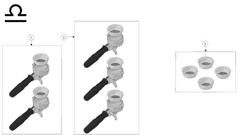 La Marzocco Shot Brewer – 51 – Waagen-Version – Siebträger (Explosionszeichnung)