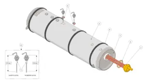 Explosionszeichnung Linea PB · 51 – X Version – Dampfboiler