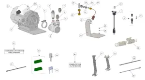 Explosionszeichnung Strada EP 1.1 · 55 – Elektrik und Pumpe