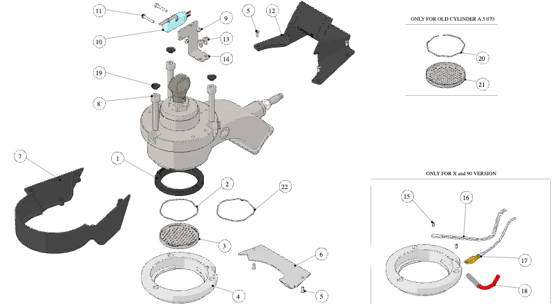 La Marzocco Leva – 57 – Coffee Boiler (exploded view)