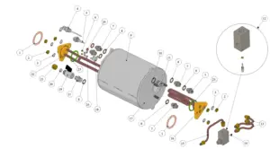 Explosionszeichnung GS3 · 57 – Dampfboiler