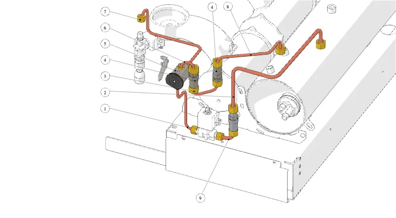 La Marzocco Linea PB – 57 – X Version – Hydraulic Assembly (exploded view)