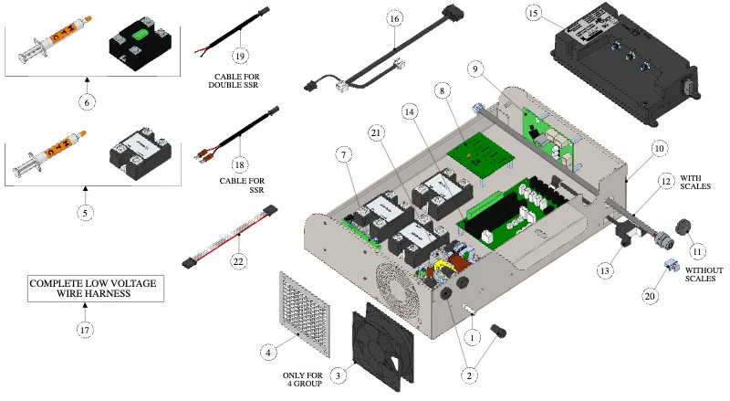La Marzocco GB5 X-S – 59 – Electrical System (exploded view)