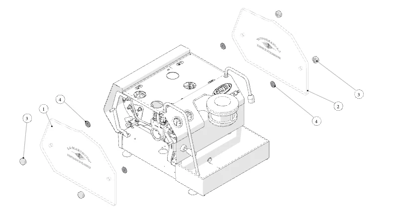 La Marzocco GS3 – 59 – GS3 – Custom Color (exploded view)