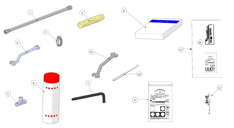 La Marzocco Strada EE – 59 – Hose and Accessories (exploded view)