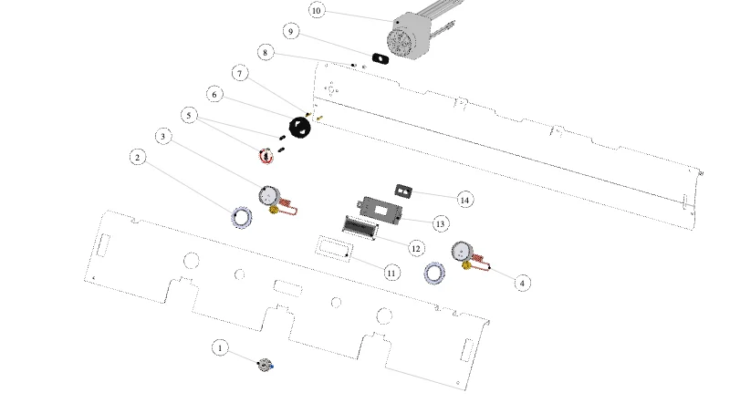 La Marzocco Strada S – 60 – Bedienfeld (Explosionszeichnung)