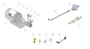 Explosionszeichnung GB5 X-S · 61 – Elektrik und Pumpe