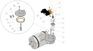 Explosionszeichnung Linea PB · 63 – X Version – Kaffeeboiler