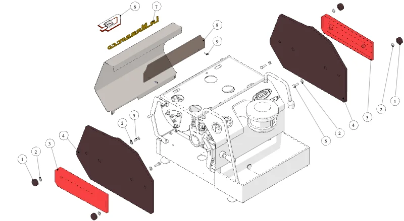 La Marzocco GS3 – 67 – GS – GS Style (exploded view)