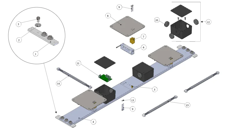 La Marzocco Linea PB – 69 – Scales Version – Scales Assembly (exploded view)