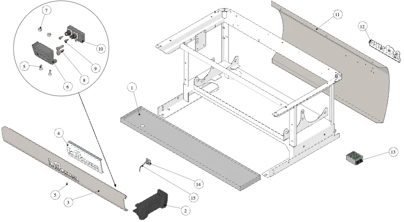 La Marzocco GB5-FB80 – 76 – GB5 – Illuminated Logos (exploded view)