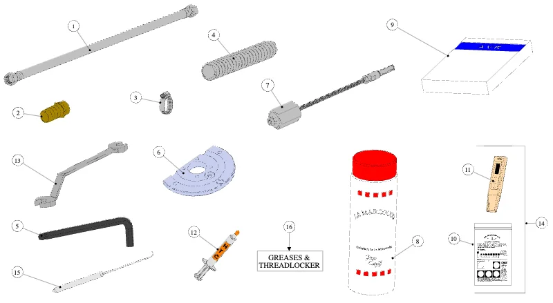 La Marzocco GS3 – 77 – Hose and Accessories (exploded view)