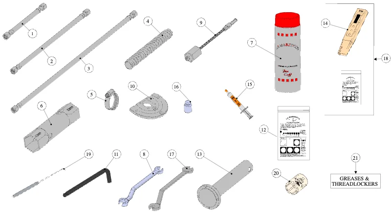 La Marzocco Linea PB – 89 – Hose and Accessories (exploded view)