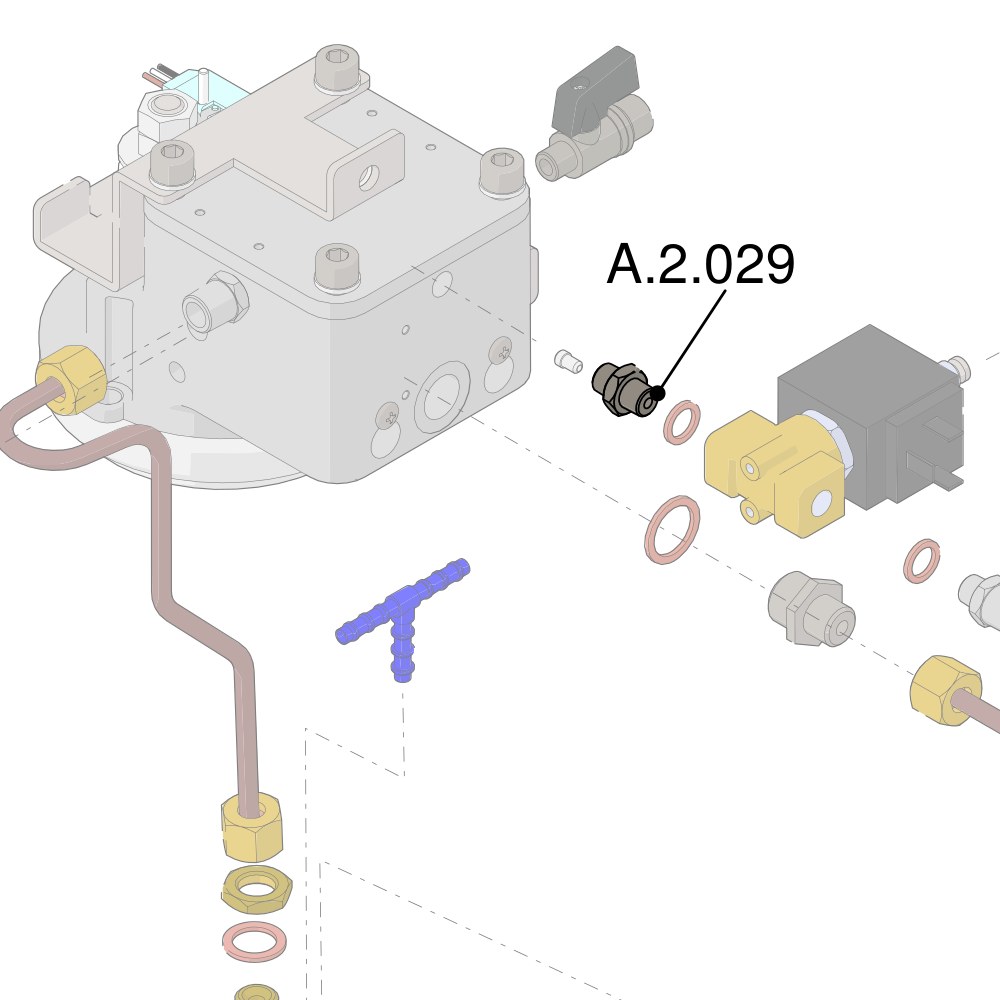 La Marzocco Nipple R1/8M-R1/8M WR14 TR. (A.2.029)