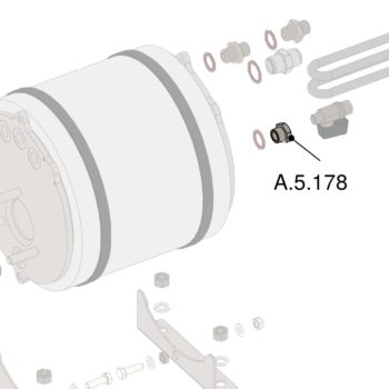 La Marzocco Verschraubung G1/4M-G1/8F WR17 (A.5.178)